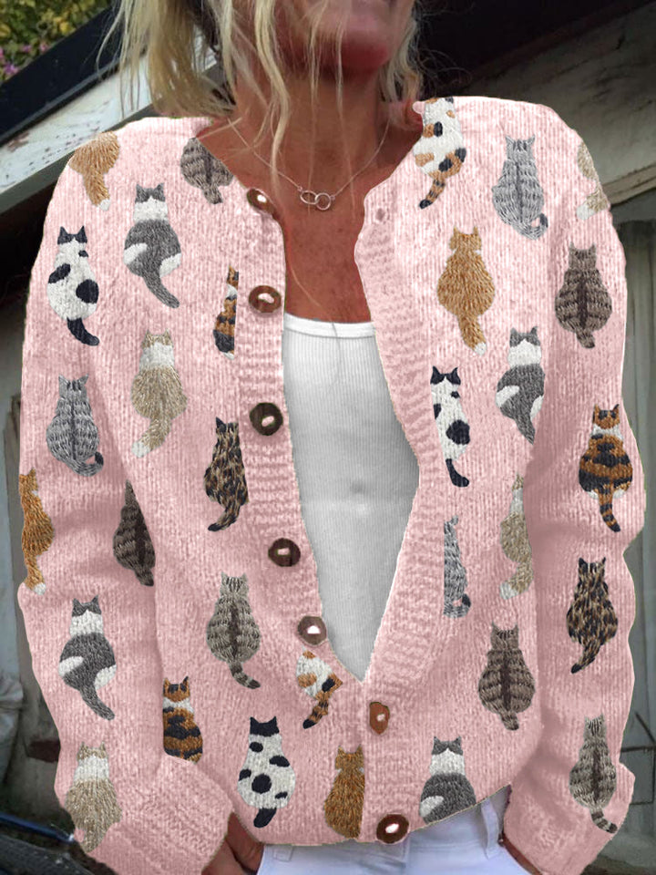 Bramley - De Kattenprint Cardigan