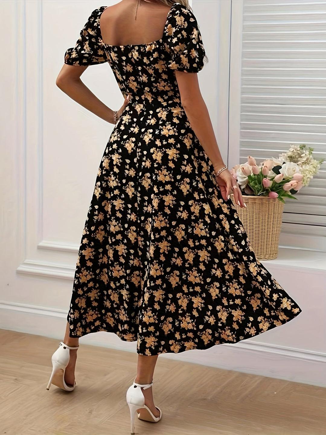 Nina - Elegante Bloemenjurk