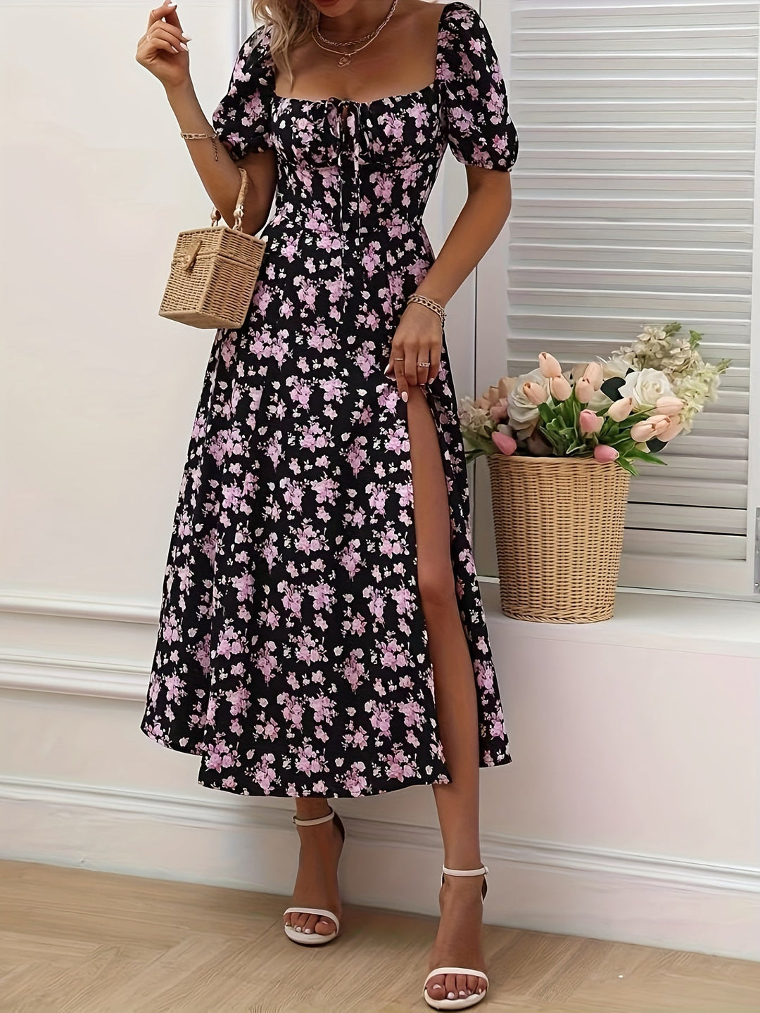 Nina - Elegante Bloemenjurk