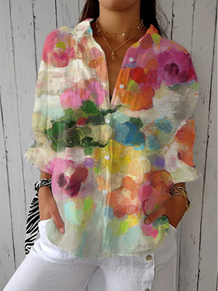 Elara - Waterverf Dromen Blouse