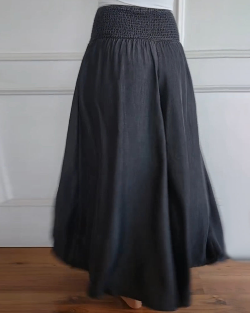 Jasper - Vloeiende Smocked Taille Broek