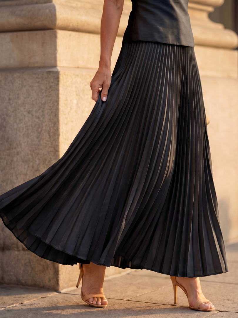 Rhodes - Gestructureerde Bodice Met Plissé Rok Set