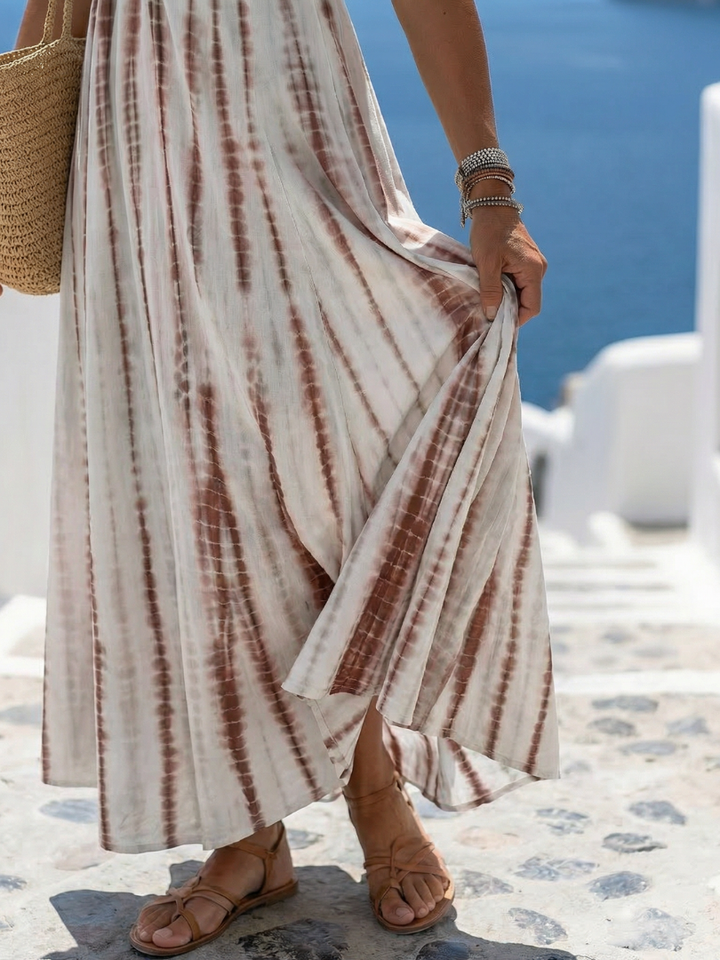 Karys - Casual Fit Zachte Verf Midi Jurk