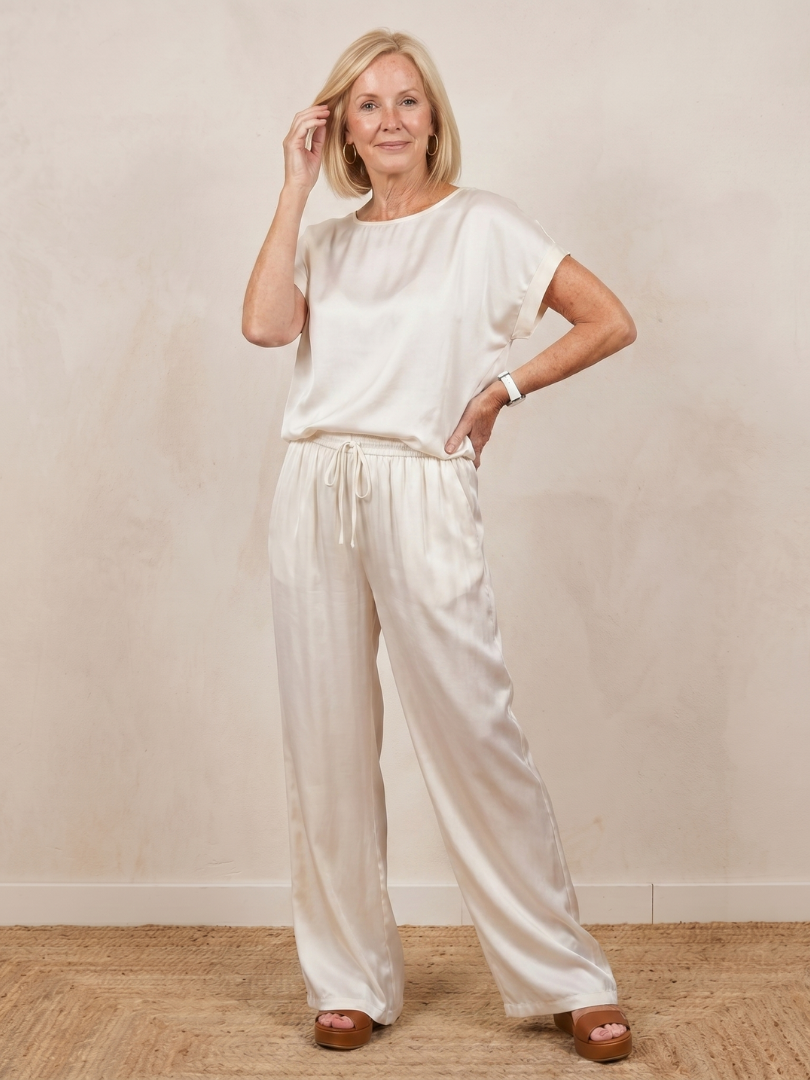 Shiloh - Korte Mouw Trekkoord Taille Broek Set