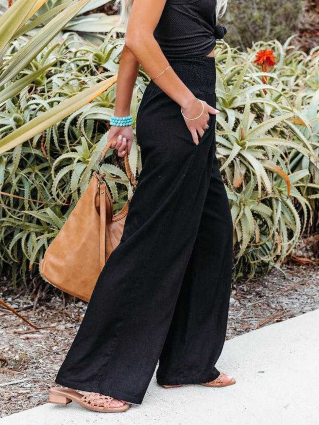 Thaliora™ Remi Wide Leg Linen Trousers