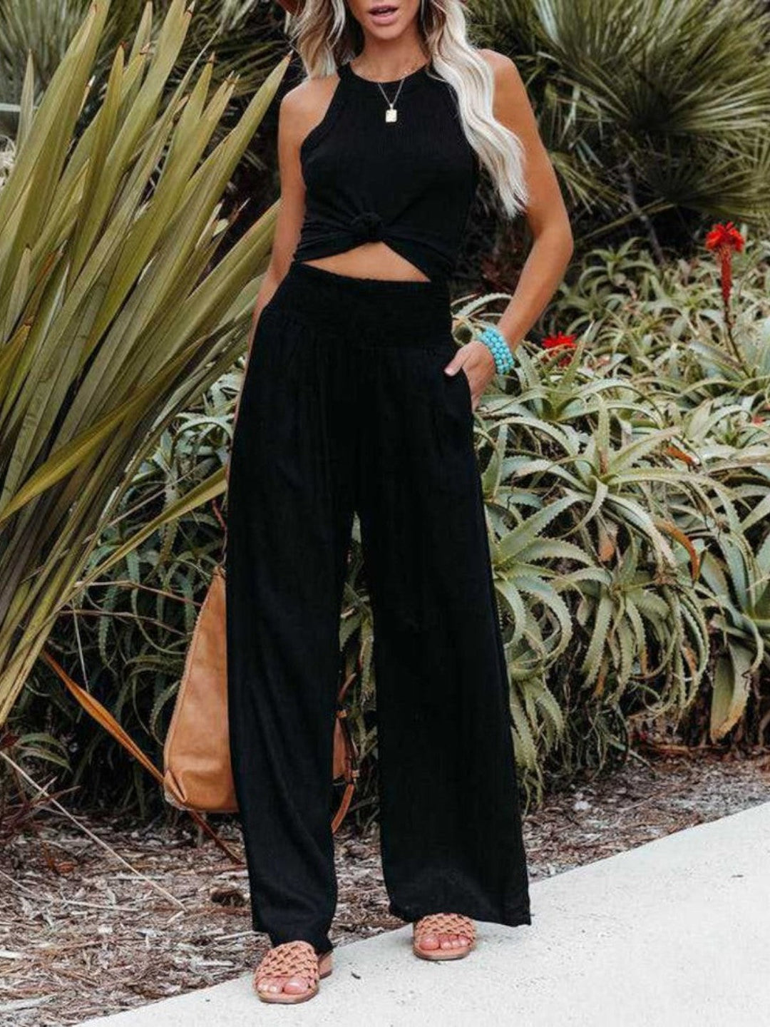 Thaliora™ Remi Wide Leg Linen Trousers