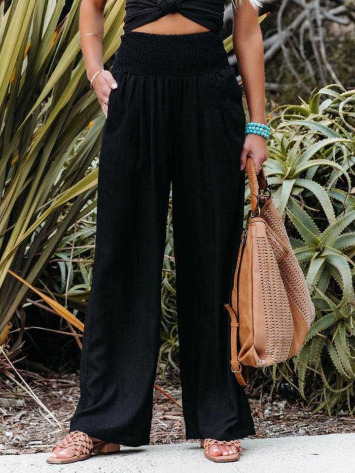 Thaliora™ Remi Wide Leg Linen Trousers