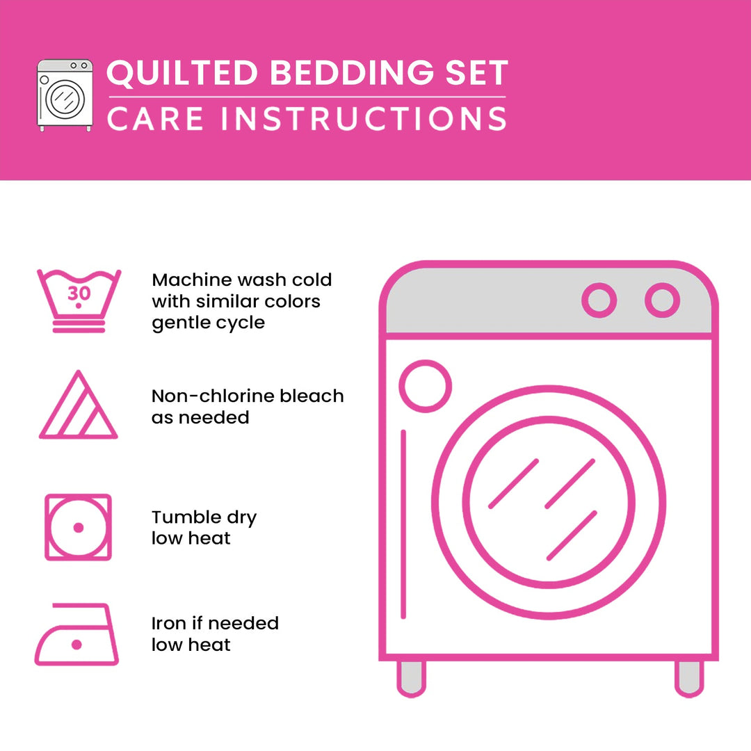 Botanische Cactus - 3-delige Handgemaakte Beddengoed Set