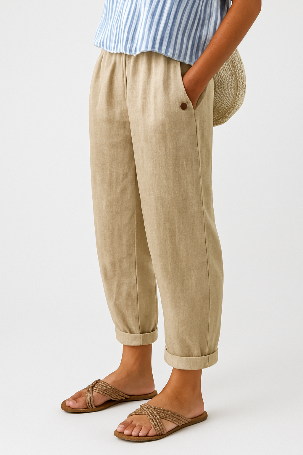 Noraya - Stijlvolle Broek met Zijzakken
