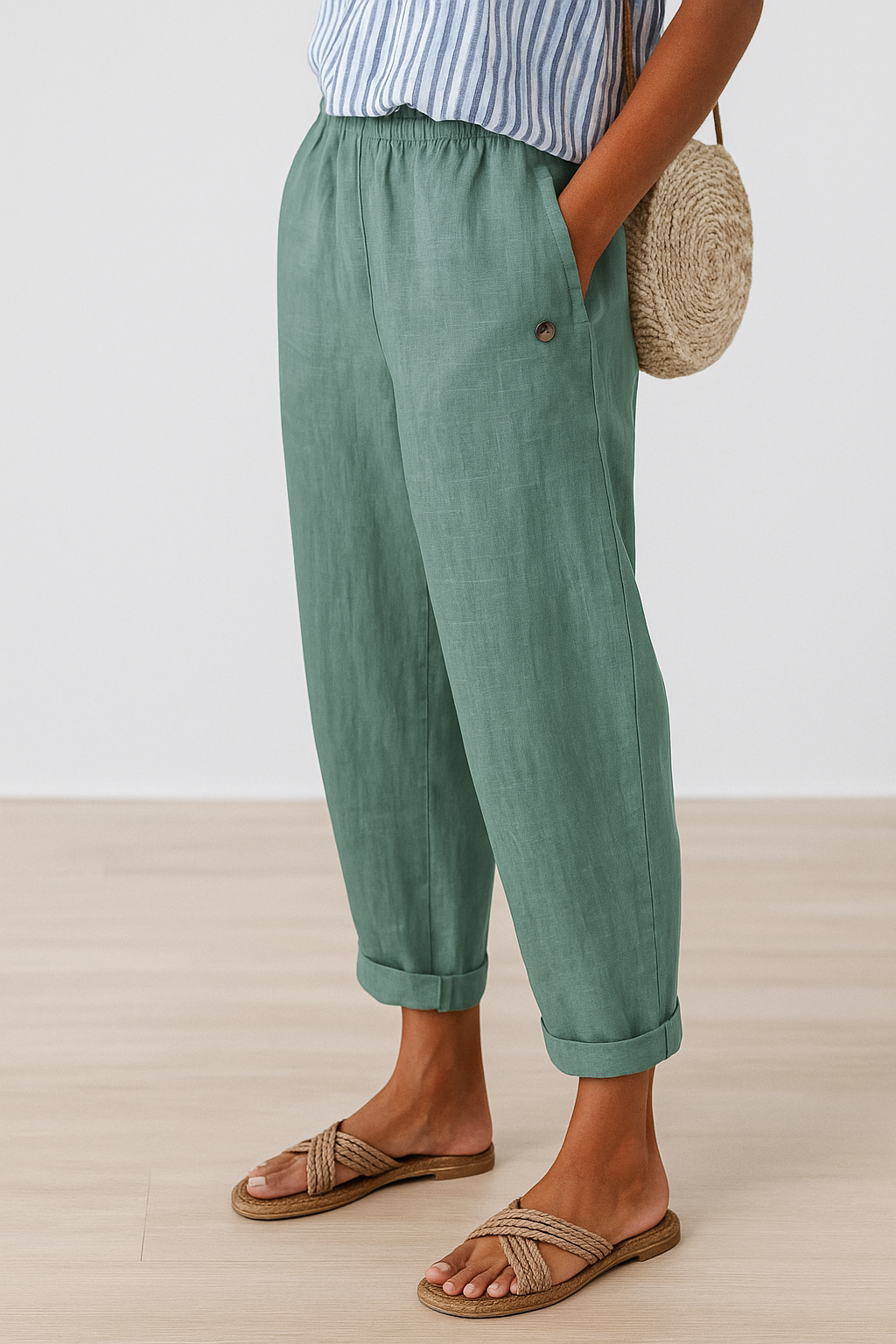 Noraya - Stijlvolle Broek met Zijzakken