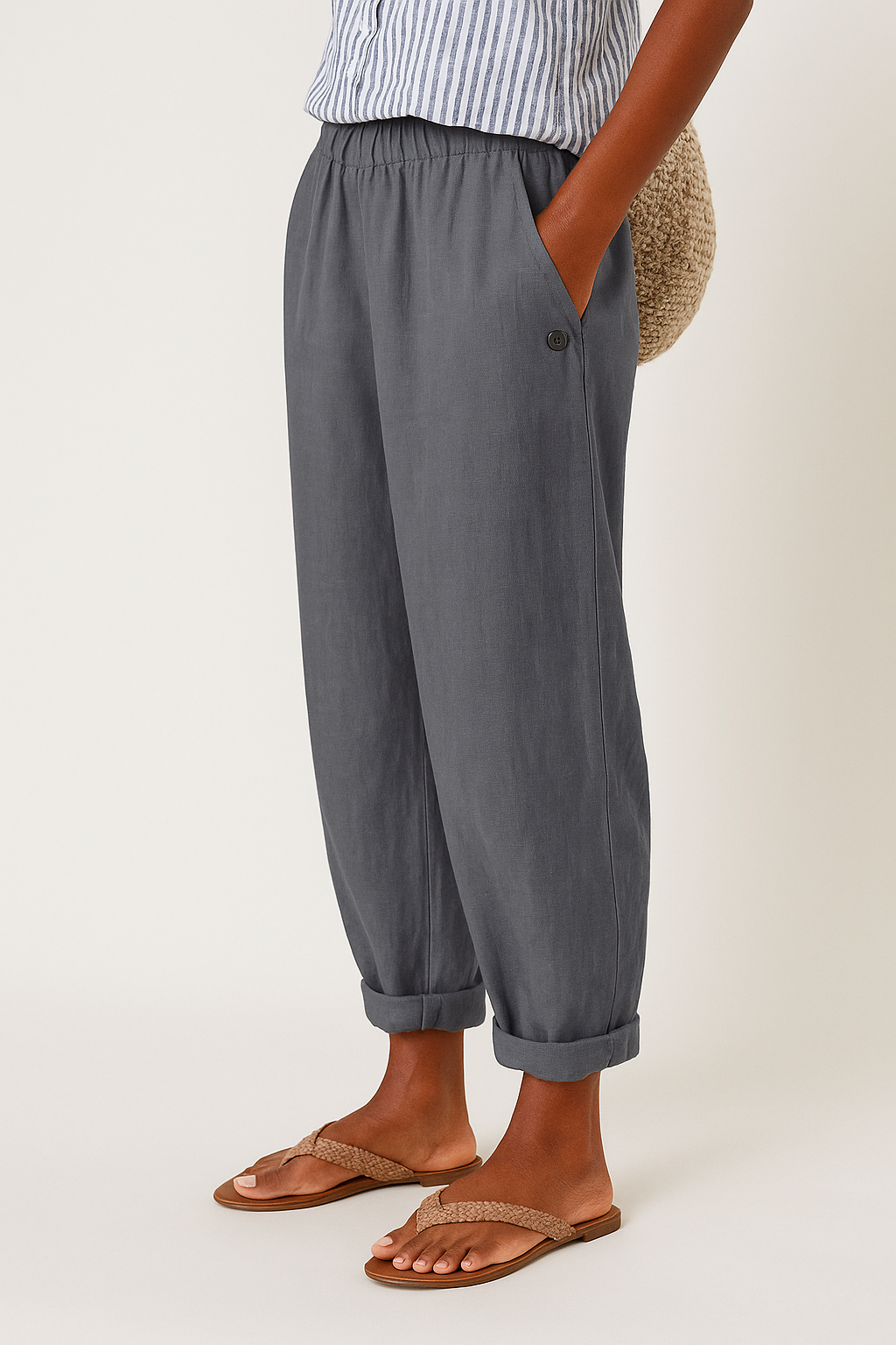 Noraya - Stijlvolle Broek met Zijzakken