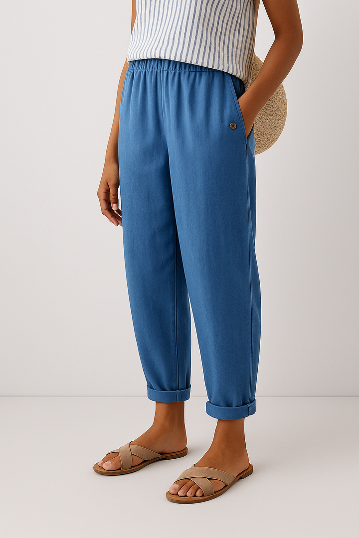 Noraya - Stijlvolle Broek met Zijzakken