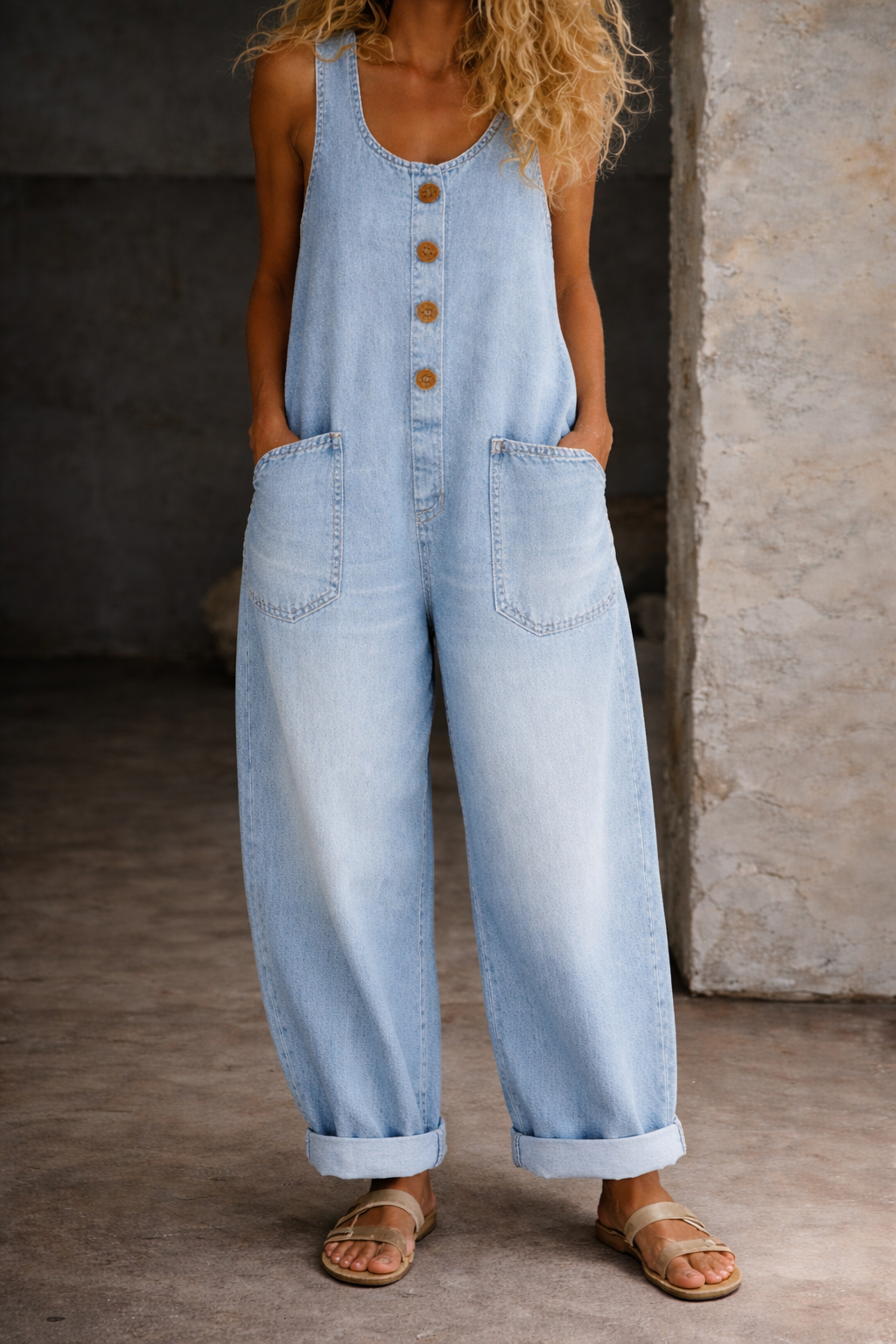 Sadie - Vintage Gewassen Denim Overalls
