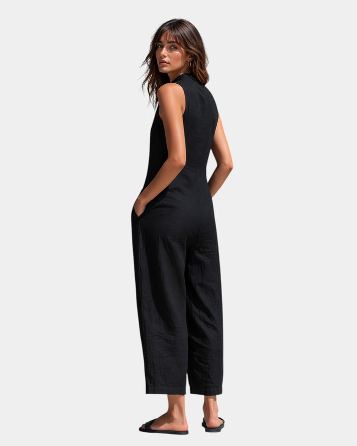 Nine  - Elegante mouwloze jumpsuit