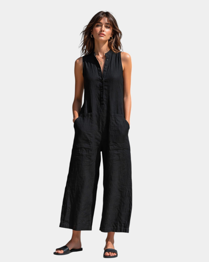 Nine  - Elegante mouwloze jumpsuit