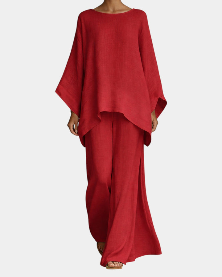 Mavie - Vloeiende set met broek en blouse