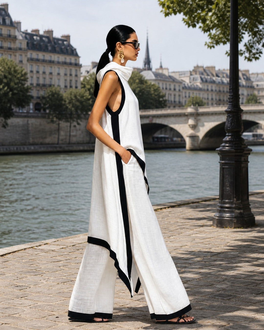 Nicaise - Elegante set van broek en blouse