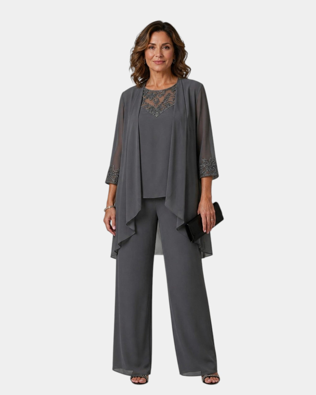 Adalie - Set van broek, blouse en bijpassende jas