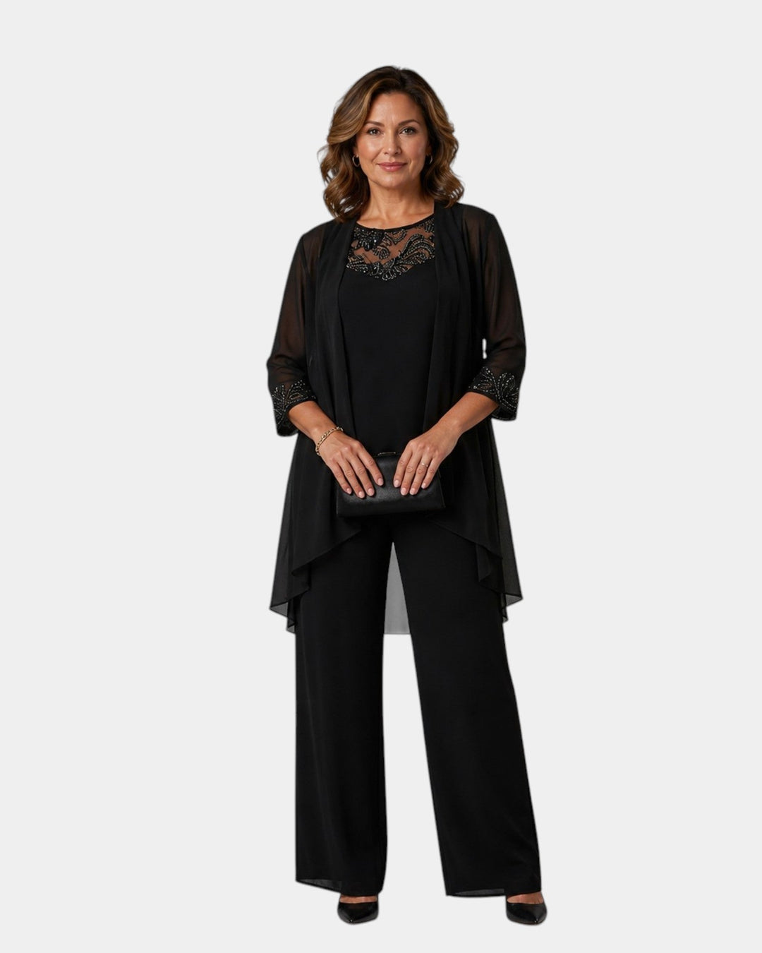 Adalie - Set van broek, blouse en bijpassende jas