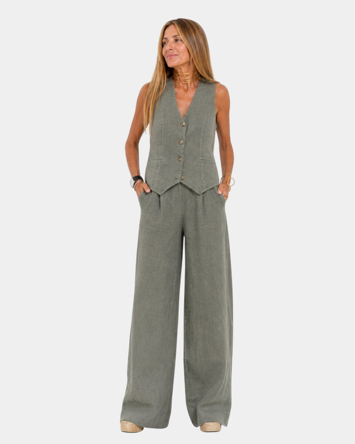 Assia - Set van mouwloos vest en broek