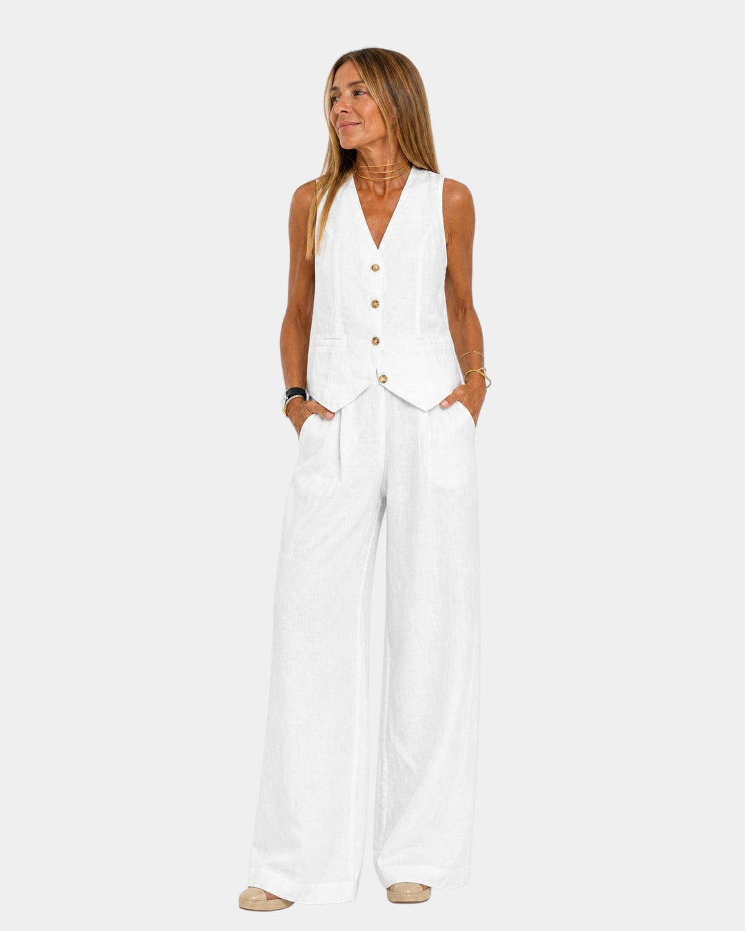 Assia - Set van mouwloos vest en broek