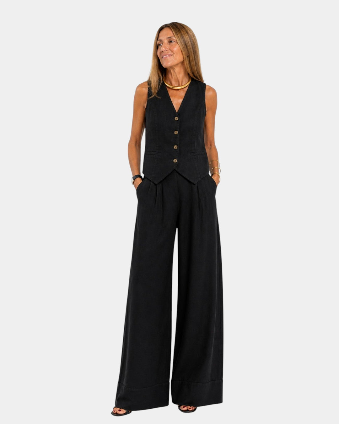 Assia - Set van mouwloos vest en broek
