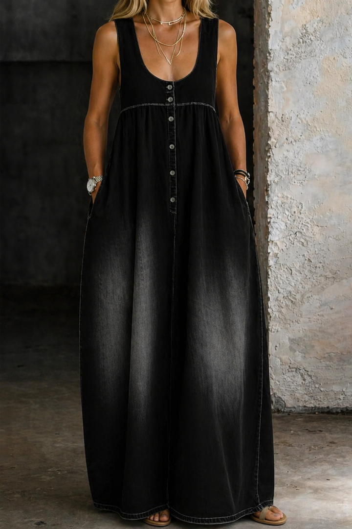 Veronica - Losse Denim Vestjurk
