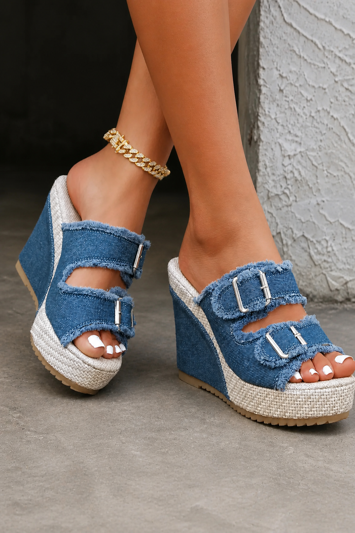 Atelier - Fray Edge Wedge Sandalen