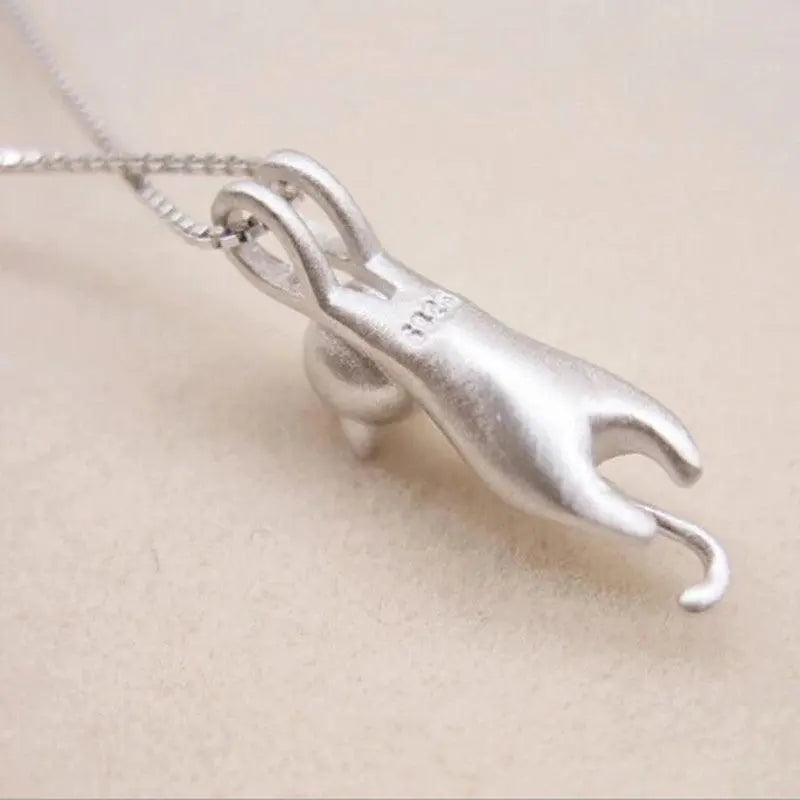 Leuke Ketting met een Zilveren Katje 925