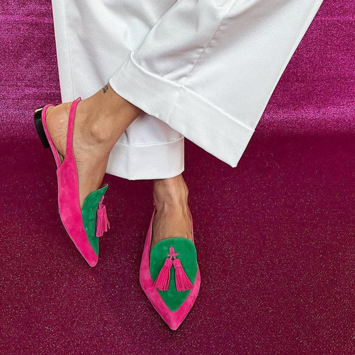 Tessa - Tassel Slingbacks