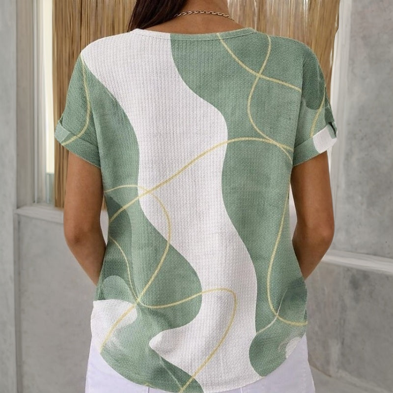 Anaïs - Casual blouse met kleurblokken
