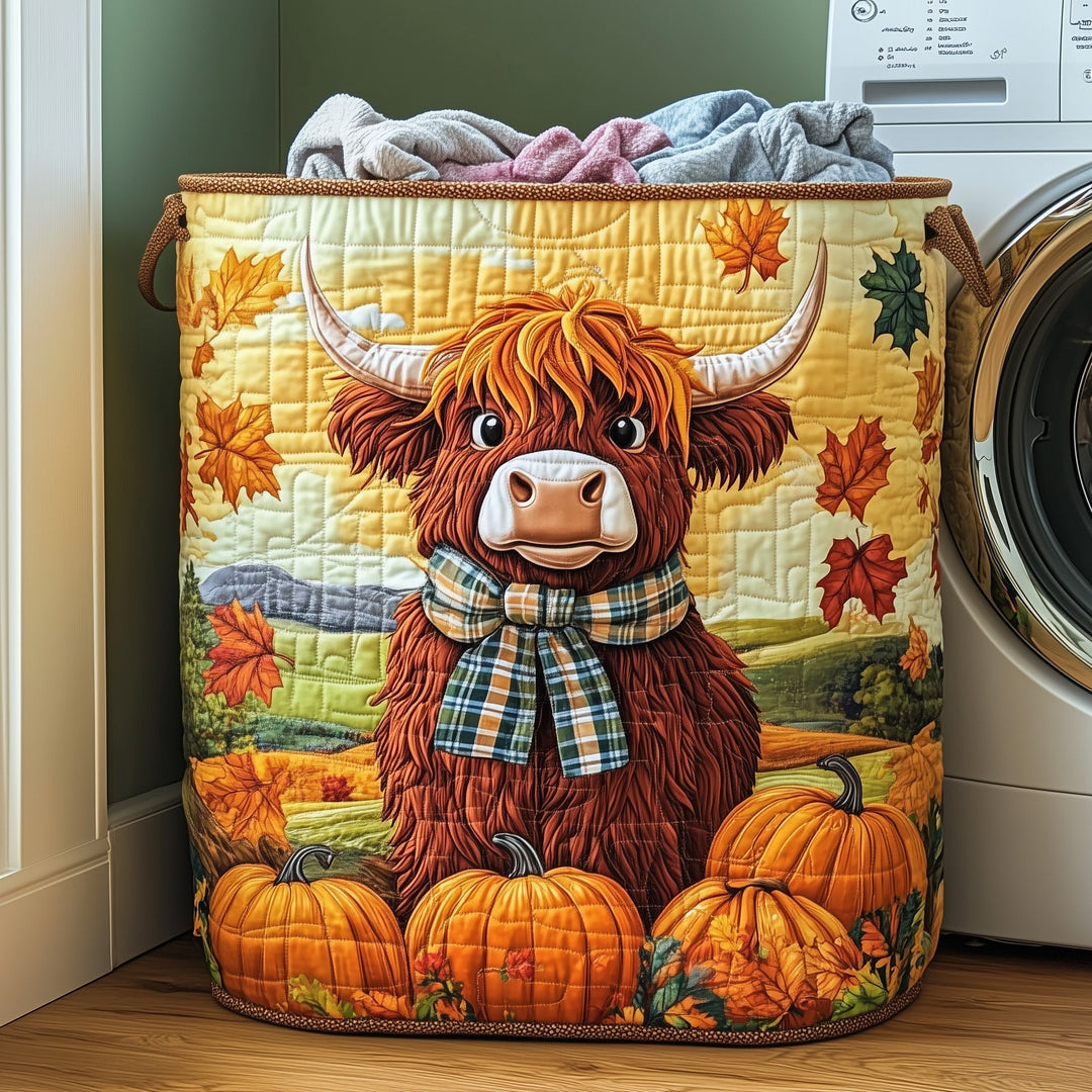 Gequilt Wasmand Koe Herfst Oogst