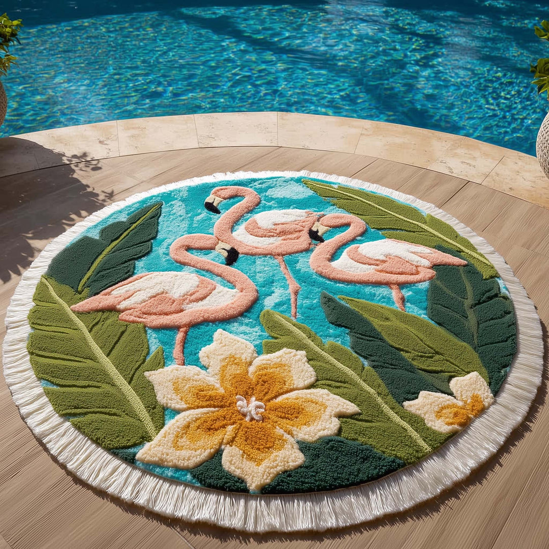 Ronde Strandlaken Flamingo Lagoon