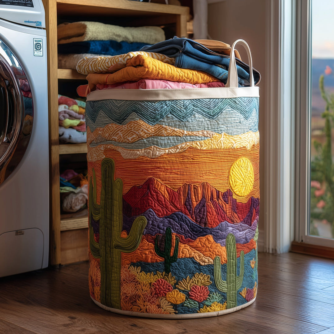 Gestoffeerde Wasmand Cactus Sunset