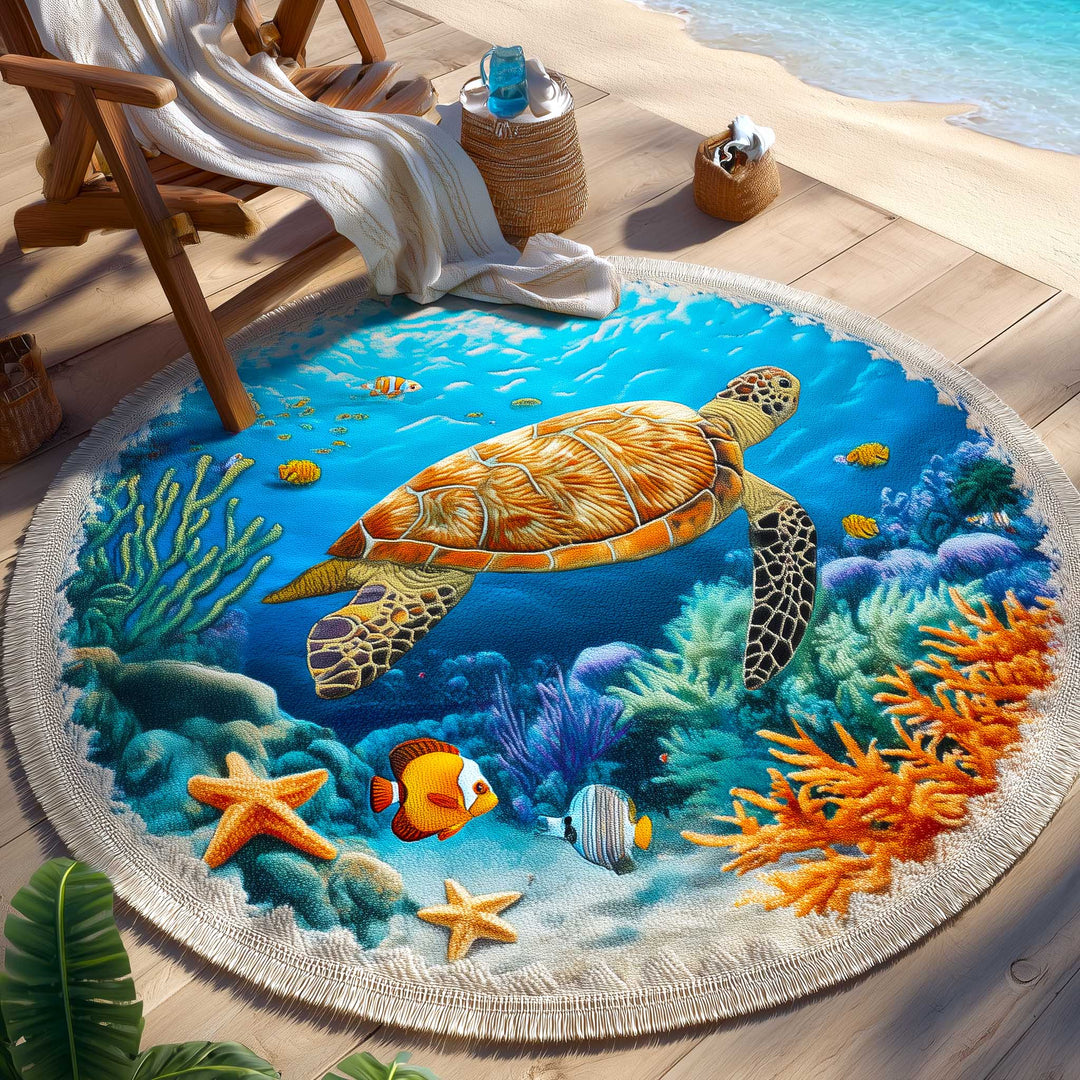 Ronde Strandhanddoek Ocean Breeze