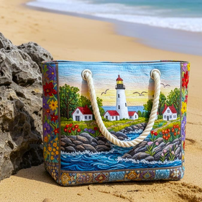 Gewatteerde Strandtas Lighthouse Glow