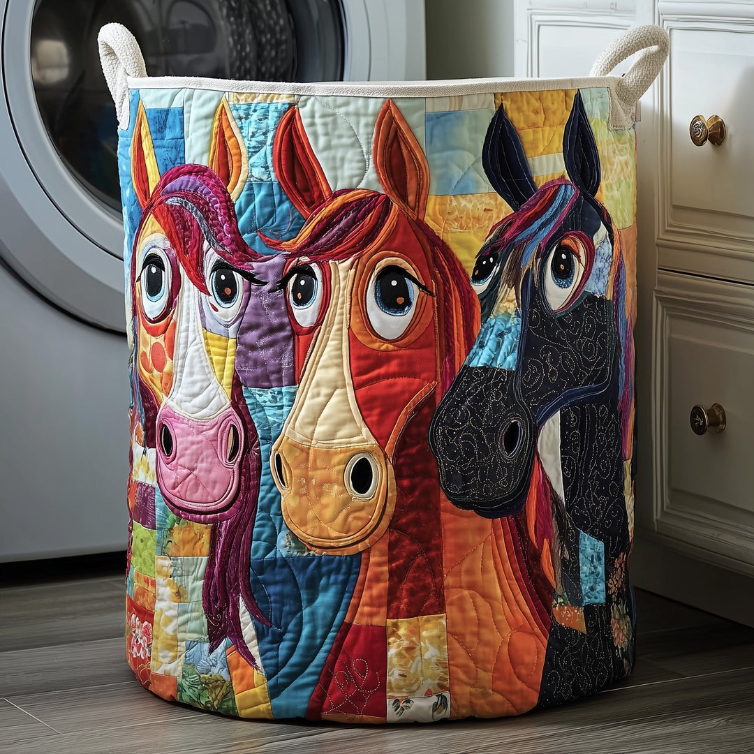 Gestoffeerde Wasmand Paard Funky