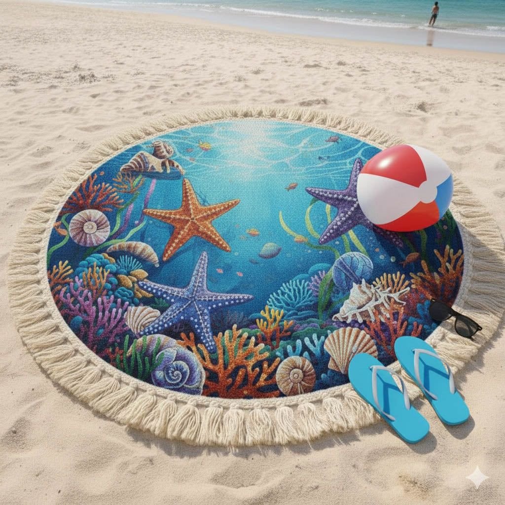 Ronde Strandhanddoek Mariene Leven