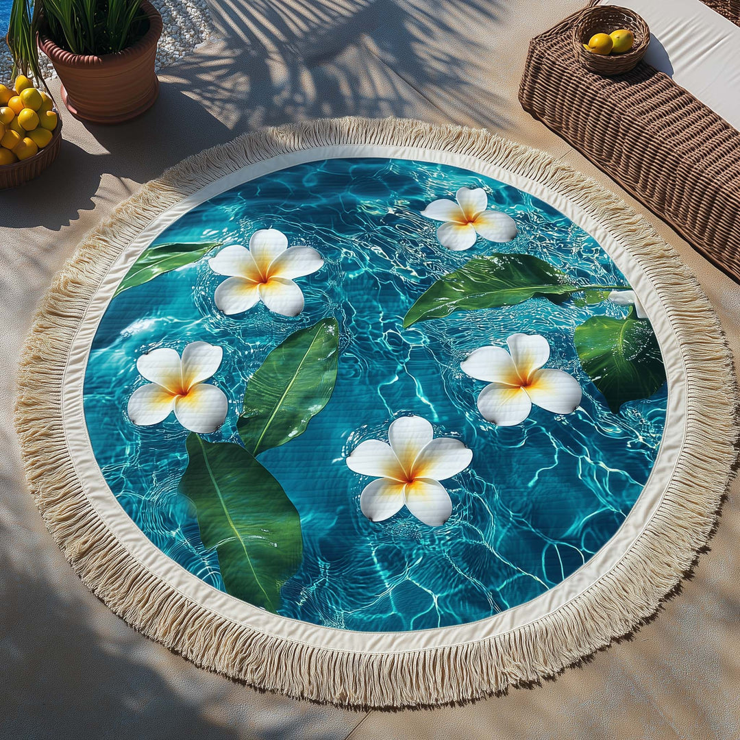 Ronde Strandhanddoek Ocean Blossom