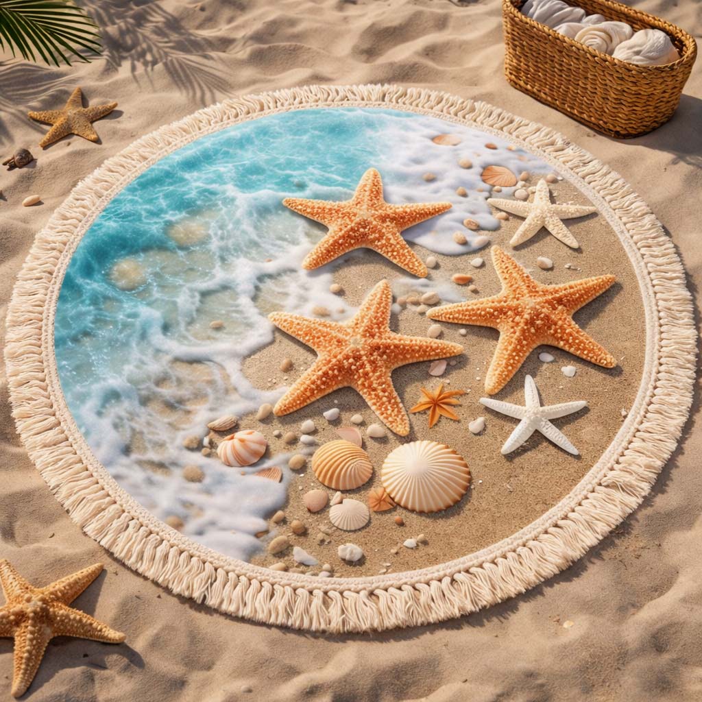 Ronde Strandhanddoek Ocean Star
