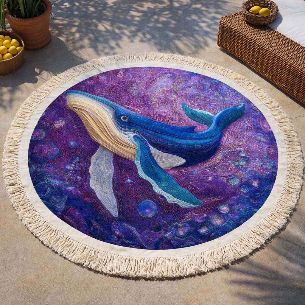 Cosmic Whale Ronde Strandhanddoek