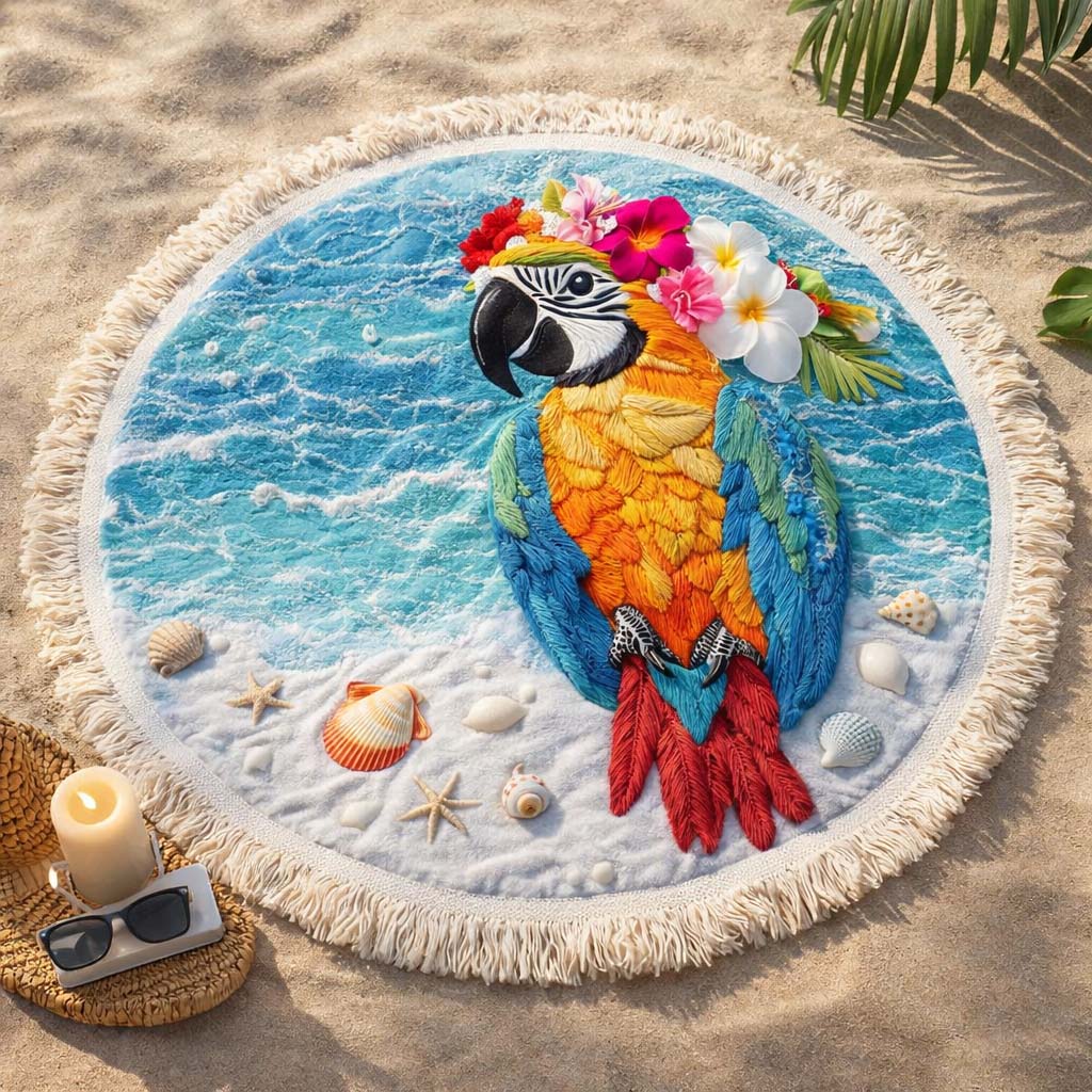 Ronde Strandhanddoek Bloemenkrans