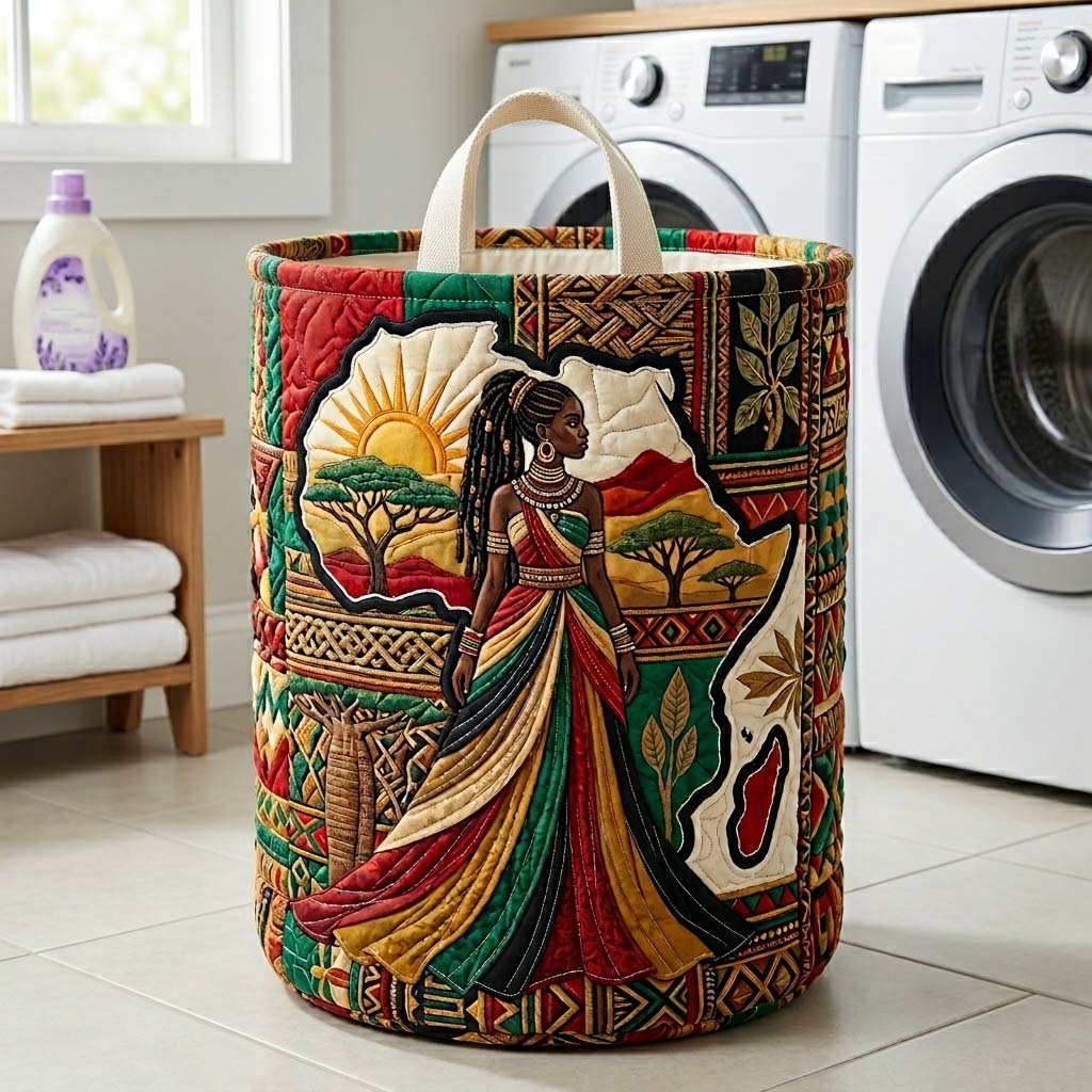 Queen Essence gestoffeerde wasmand