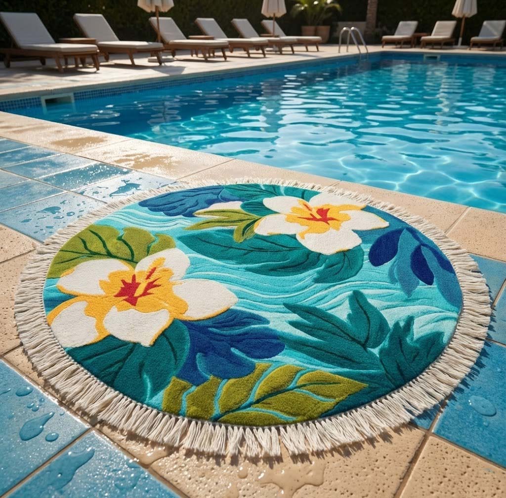 Ronde Strandhanddoek Tropische Sfeer
