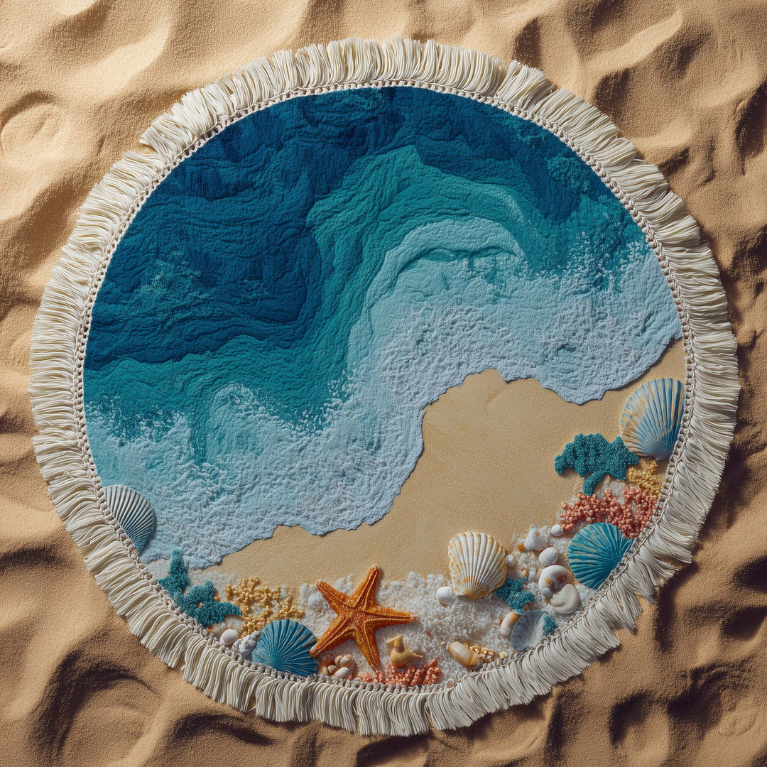 Ronde Strandhanddoek Zee Fluister
