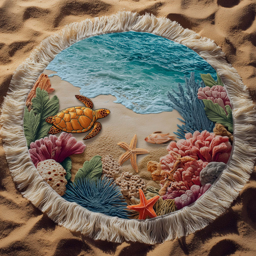 Ronde Strandhanddoek Zee Fluister