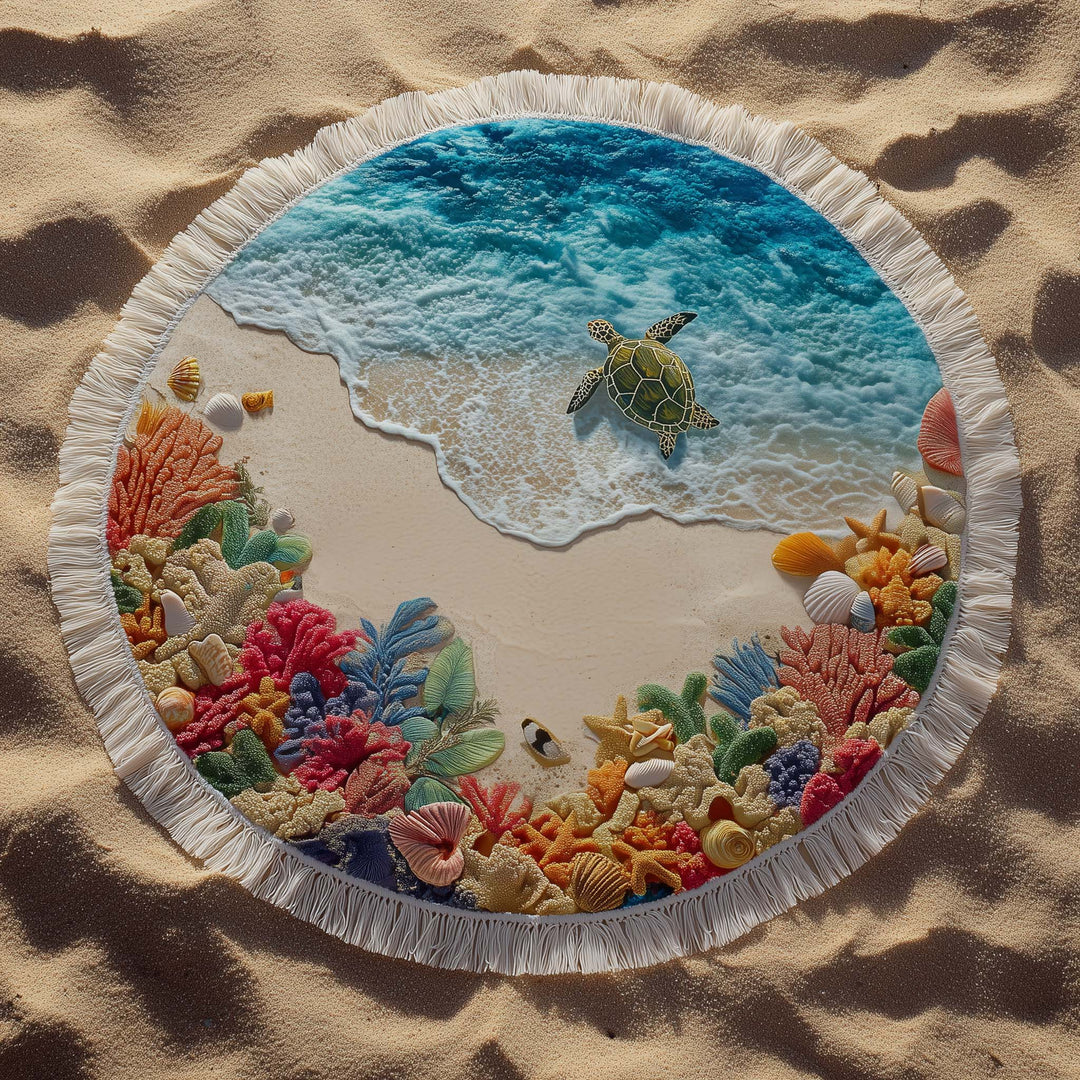 Ronde Strandhanddoek Zee Fluister
