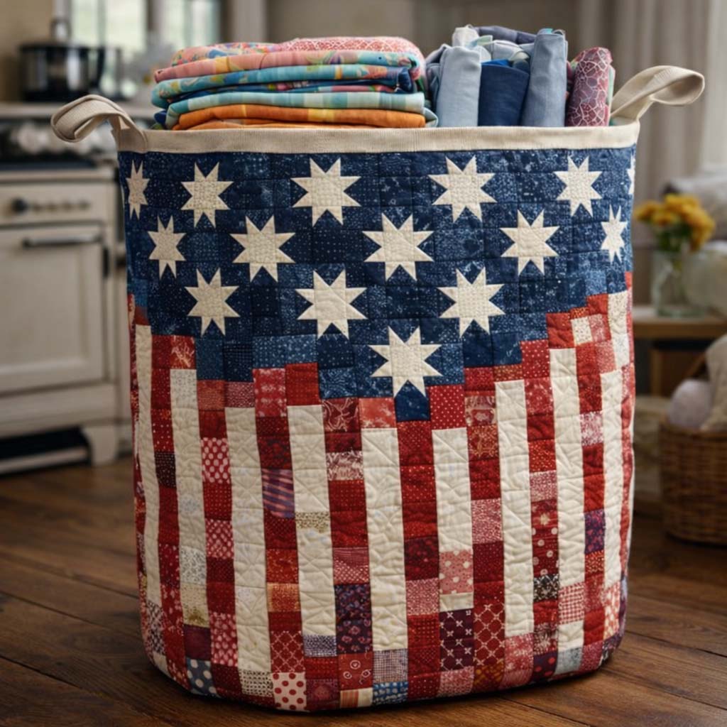Liberty Star gestoffeerde wasmand