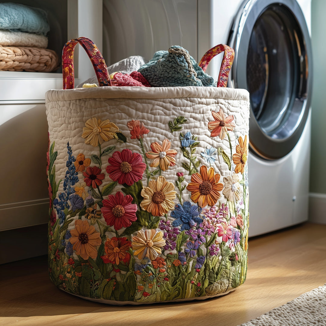 Gequilt Wasmand Bloemenveld