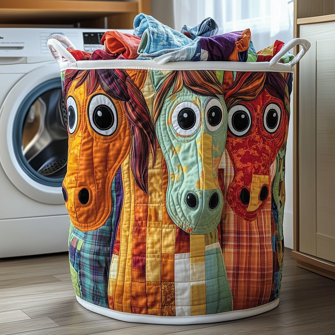 Gestoffeerde Wasmand Paard Funky